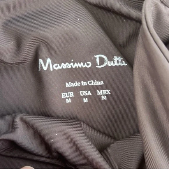 Massimo Dutti Dark Brown One-Piece Swimsuit - Picture 3 of 8